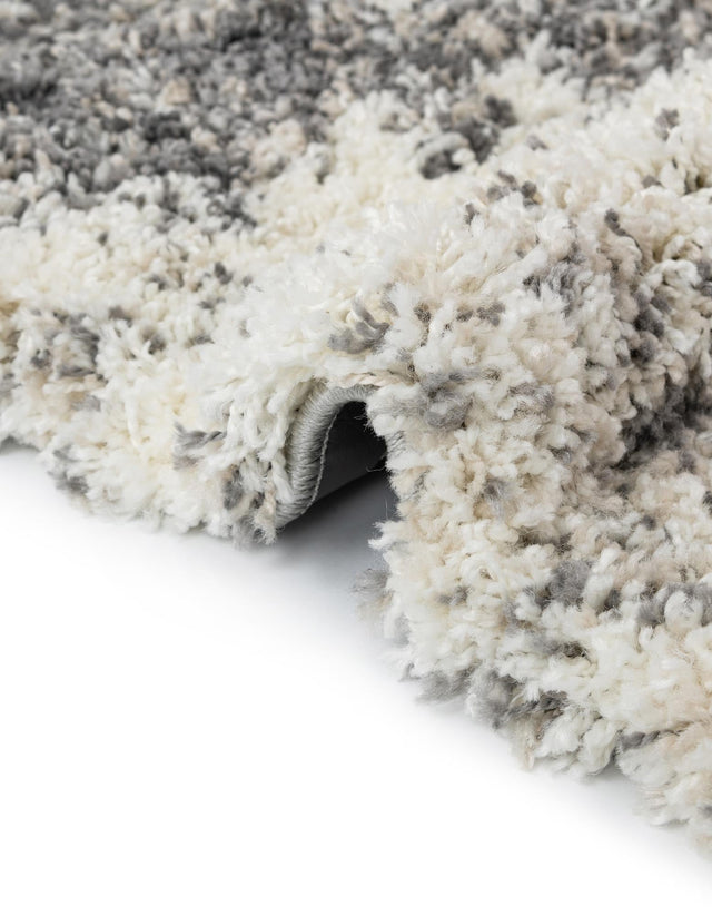 Pebble Gray 5' 3 x 8' Soft Touch Shag Rectangle Area Rug Thick Soft Touch Fluffy & Plush Shaggy Pile