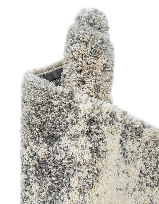 Pebble Gray 5' 3 x 8' Soft Touch Shag Rectangle Area Rug Thick Soft Touch Fluffy & Plush Shaggy Pile