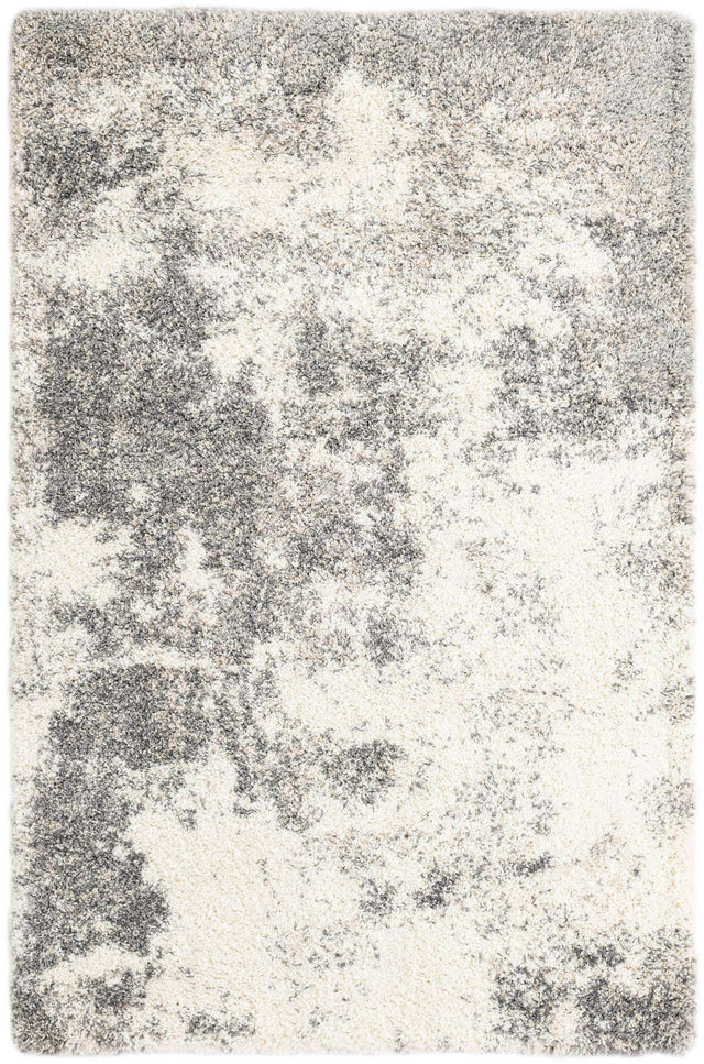Pebble Gray 5' 3 x 8' Soft Touch Shag Rectangle Area Rug Thick Soft Touch Fluffy & Plush Shaggy Pile