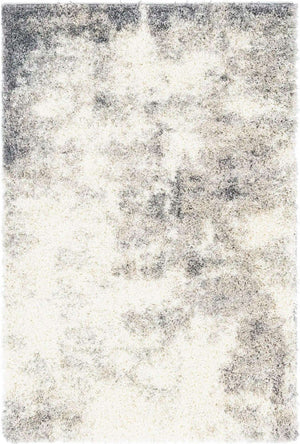 Pebble Gray 4' 1 x 6' 1 Soft Touch Shag Rectangle Area Rug Thick Soft Touch Fluffy & Plush Shaggy Pile