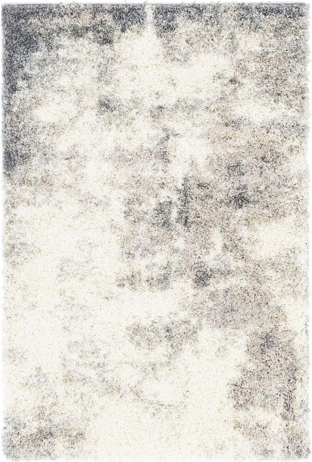 Pebble Gray 4' 1 x 6' 1 Soft Touch Shag Rectangle Area Rug Thick Soft Touch Fluffy & Plush Shaggy Pile