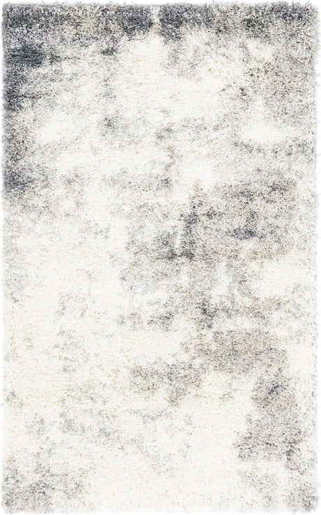Pebble Gray 3' 3 x 5' 3 Soft Touch Shag Rectangle Area Rug Thick Soft Touch Fluffy & Plush Shaggy Pile