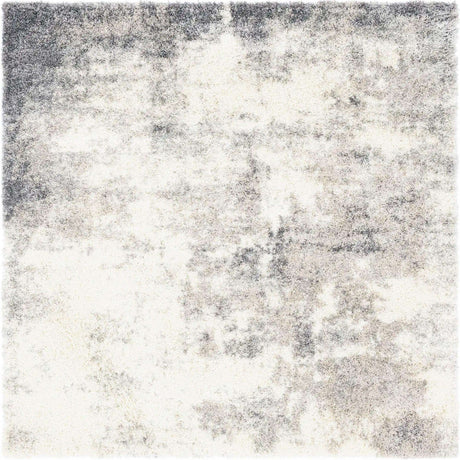 Pebble Gray 7' 10 x 7' 10 Soft Touch Shag Square Area Rug Thick Soft Touch Fluffy & Plush Shaggy Pile