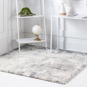 Pebble Gray 7' 10 x 7' 10 Soft Touch Shag Square Area Rug Thick Soft Touch Fluffy & Plush Shaggy Pile