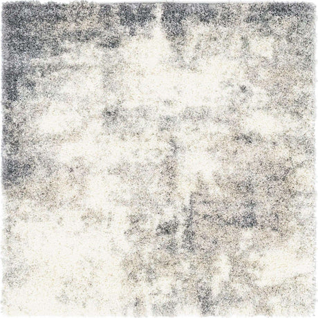 Pebble Gray 5' 3 x 5' 3 Soft Touch Shag Square Area Rug Thick Soft Touch Fluffy & Plush Shaggy Pile