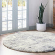Pebble Gray 7' 10 x 7' 10 Soft Touch Shag Round Area Rug Thick Soft Touch Fluffy & Plush Shaggy Pile 100% Polypropylene Unique Carpet for Modern Home Interiors for Sale at Rug Engine