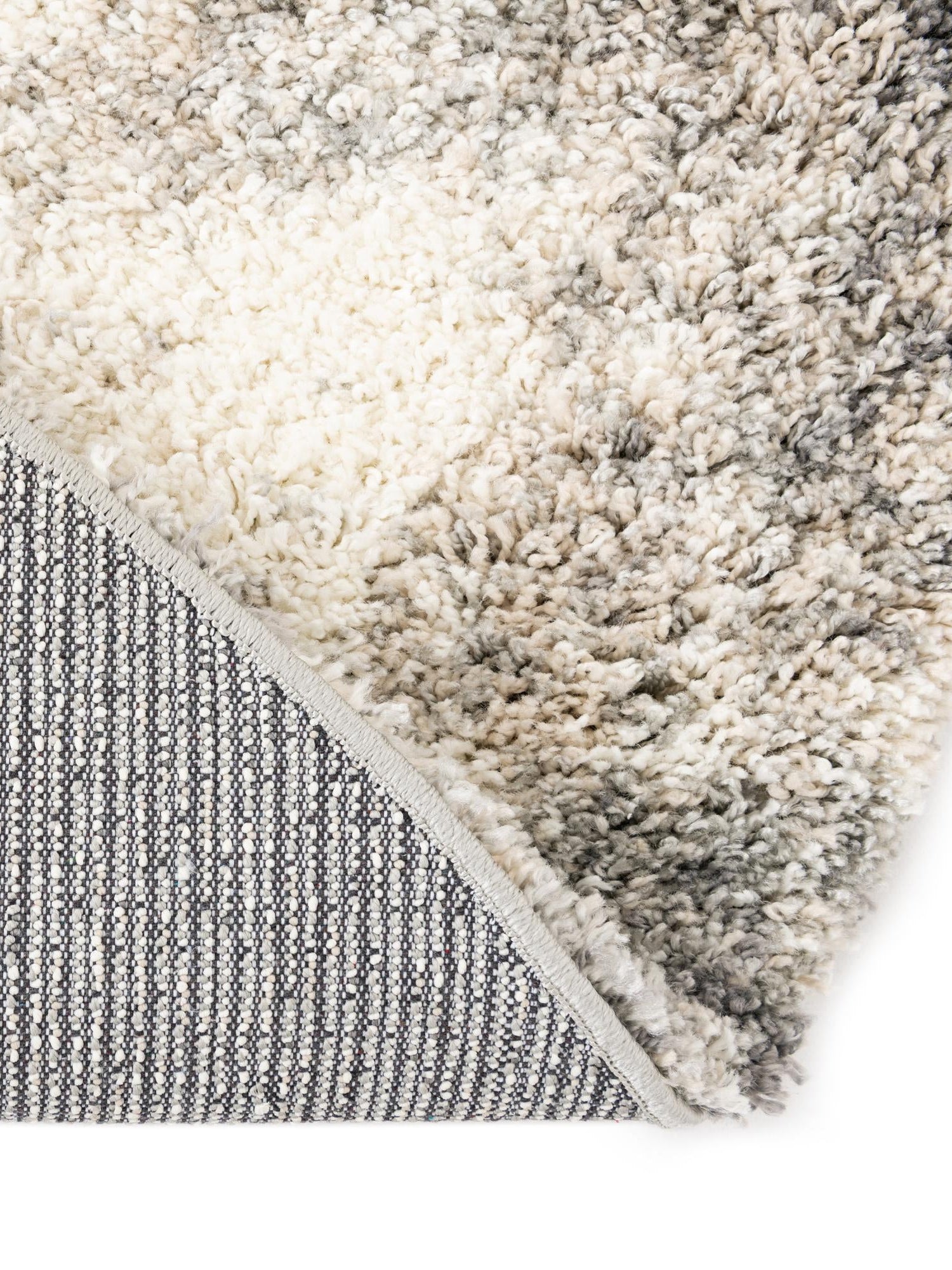 Pebble Gray 6' 1 x 6' 1 Soft Touch Shag Round Area Rug Thick Soft Touch Fluffy & Plush Shaggy Pile 100% Polypropylene Unique Carpet for Modern Home Interiors for Sale at Rug Engine