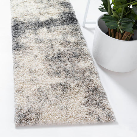 Pebble Gray 2' 7 x 13' 1 Soft Touch Shag Runner Area Rug Thick Soft Touch Fluffy & Plush Shaggy Pile