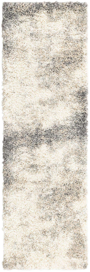 Pebble Gray 2' x 6' 7 Soft Touch Shag Runner Area Rug Thick Soft Touch Fluffy & Plush Shaggy Pile