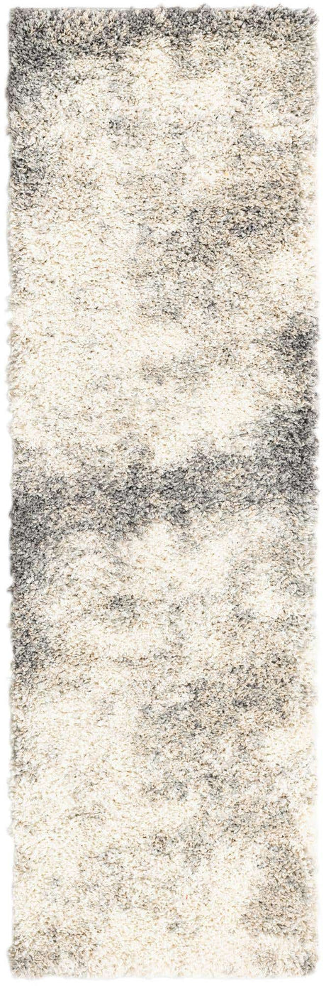 Pebble Gray 2' x 6' 7 Soft Touch Shag Runner Area Rug Thick Soft Touch Fluffy & Plush Shaggy Pile