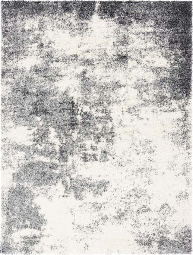 Smoke Gray 9' 10 x 13' 1 Soft Touch Shag Rectangle Area Rug Thick Soft Touch Fluffy & Plush Shaggy Pile