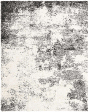 Smoke Gray 7' 10 x 10' Soft Touch Shag Rectangle Area Rug Thick Soft Touch Fluffy & Plush Shaggy Pile