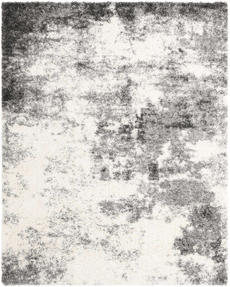 Smoke Gray 7' 10 x 10' Soft Touch Shag Rectangle Area Rug Thick Soft Touch Fluffy & Plush Shaggy Pile