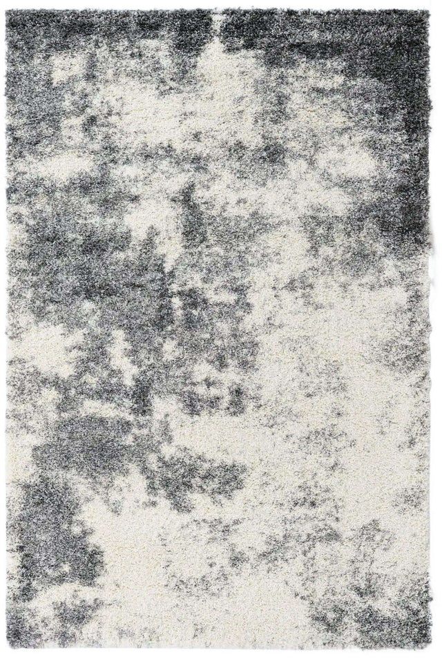 Smoke Gray 6' 1 x 9' Soft Touch Shag Rectangle Area Rug Thick Soft Touch Fluffy & Plush Shaggy Pile