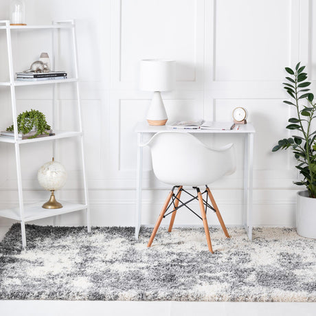 Smoke Gray 9' x 12' Soft Touch Shag Rectangle Area Rug Thick Soft Touch Fluffy & Plush Shaggy Pile 100% Polypropylene Unique Carpet for Modern Home Interiors for Sale at Rug Engine