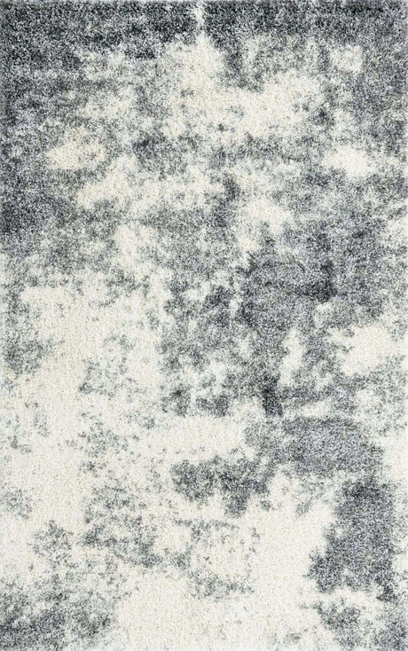 Smoke Gray 5' 3 x 8' Soft Touch Shag Rectangle Area Rug Thick Soft Touch Fluffy & Plush Shaggy Pile