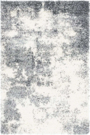 Smoke Gray 4' 1 x 6' 1 Soft Touch Shag Rectangle Area Rug Thick Soft Touch Fluffy & Plush Shaggy Pile