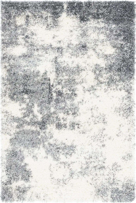 Smoke Gray 4' 1 x 6' 1 Soft Touch Shag Rectangle Area Rug Thick Soft Touch Fluffy & Plush Shaggy Pile