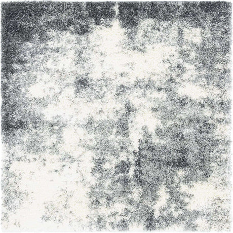 Smoke Gray 5' 3 x 5' 3 Soft Touch Shag Square Area Rug Thick Soft Touch Fluffy & Plush Shaggy Pile
