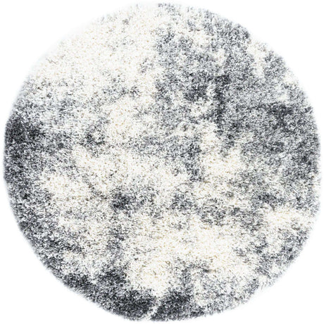 Smoke Gray 3' 3 x 3' 3 Soft Touch Shag Round Area Rug Thick Soft Touch Fluffy & Plush Shaggy Pile