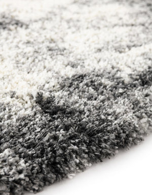 Smoke Gray 7' 10 x 7' 10 Soft Touch Shag Round Area Rug Thick Soft Touch Fluffy & Plush Shaggy Pile