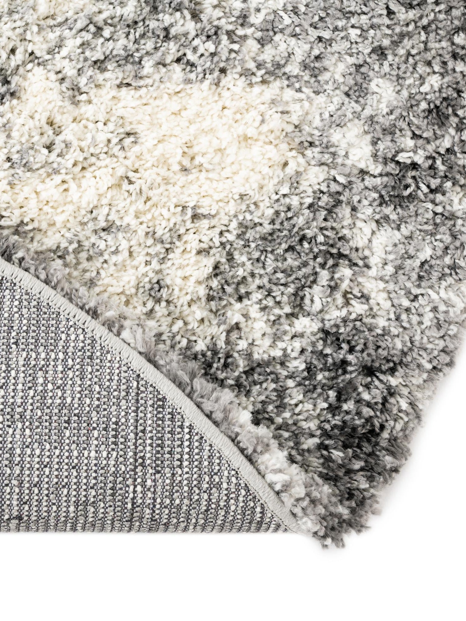 Smoke Gray 4' 1 x 4' 1 Soft Touch Shag Round Area Rug Thick Soft Touch Fluffy & Plush Shaggy Pile 100% Polypropylene Unique Carpet for Modern Home Interiors for Sale at Rug Engine