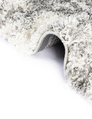 Smoke Gray 7' 10 x 7' 10 Soft Touch Shag Round Area Rug Thick Soft Touch Fluffy & Plush Shaggy Pile