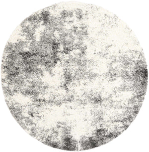 Smoke Gray 6' 1 x 6' 1 Soft Touch Shag Round Area Rug Thick Soft Touch Fluffy & Plush Shaggy Pile
