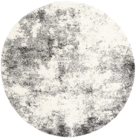 Smoke Gray 6' 1 x 6' 1 Soft Touch Shag Round Area Rug Thick Soft Touch Fluffy & Plush Shaggy Pile