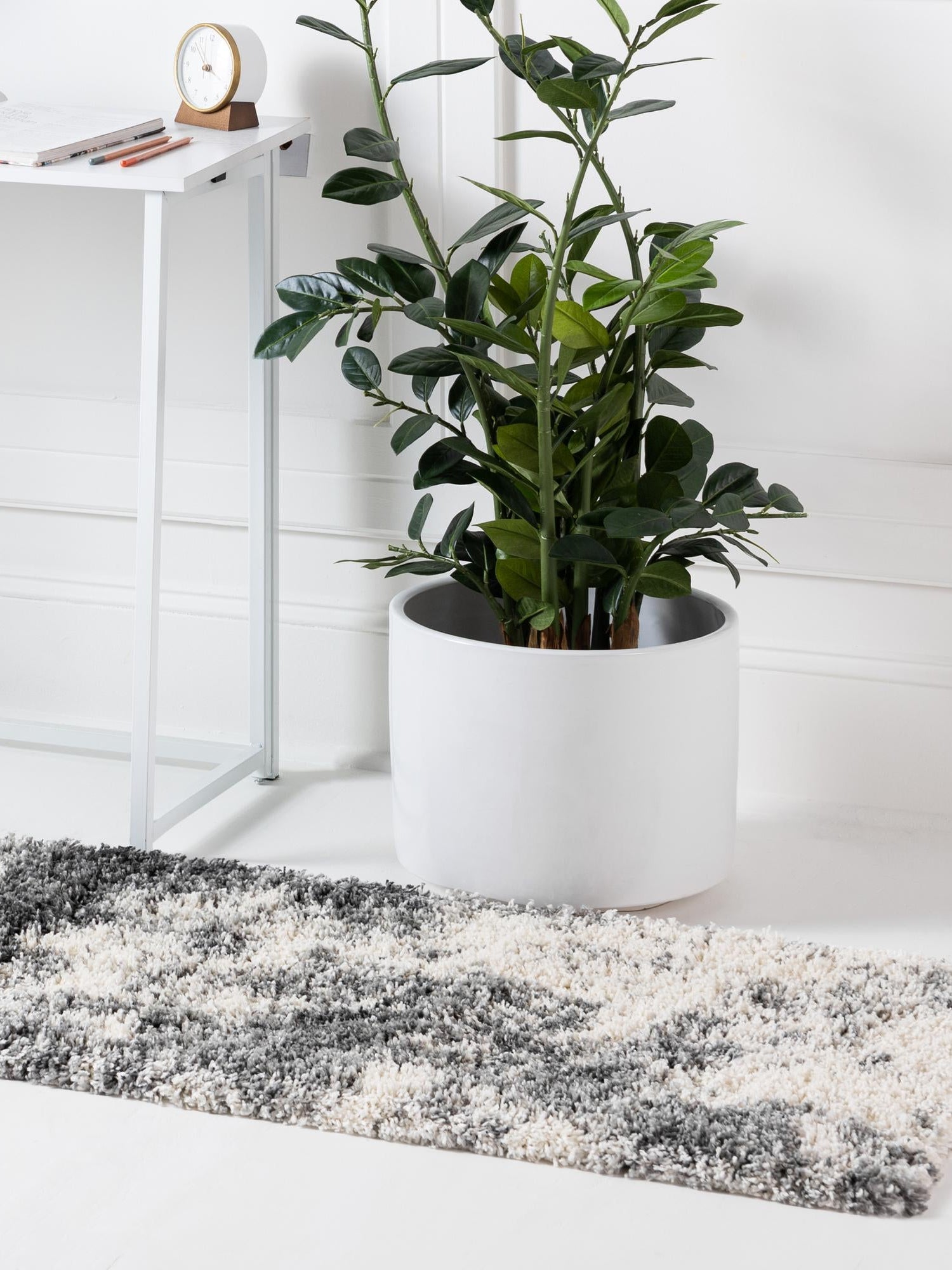 Smoke Gray 2' 7 x 10' Soft Touch Shag Runner Area Rug Thick Soft Touch Fluffy & Plush Shaggy Pile 100% Polypropylene Unique Carpet for Modern Home Interiors for Sale at Rug Engine