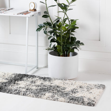 Smoke Gray 2' 7 x 10' Soft Touch Shag Runner Area Rug Thick Soft Touch Fluffy & Plush Shaggy Pile 100% Polypropylene Unique Carpet for Modern Home Interiors for Sale at Rug Engine