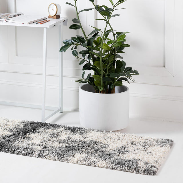 Smoke Gray 2' 7 x 13' 1 Soft Touch Shag Runner Area Rug Thick Soft Touch Fluffy & Plush Shaggy Pile