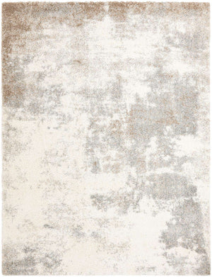 Khaki 9' 10 x 13' 1 Soft Touch Shag Rectangle Area Rug Thick Soft Touch Fluffy & Plush Shaggy Pile