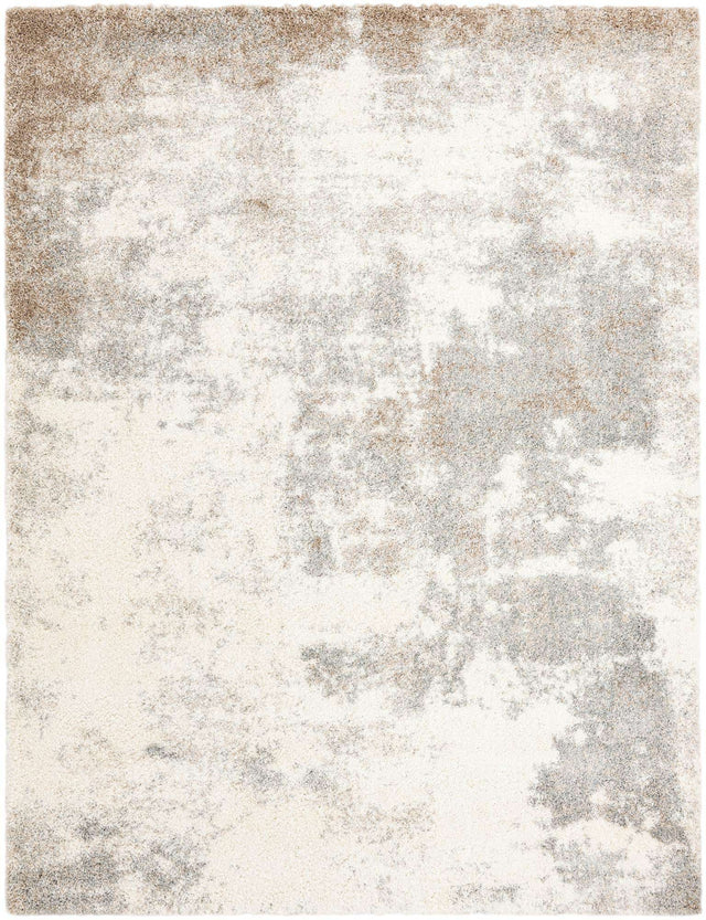 Khaki 9' 10 x 13' 1 Soft Touch Shag Rectangle Area Rug Thick Soft Touch Fluffy & Plush Shaggy Pile