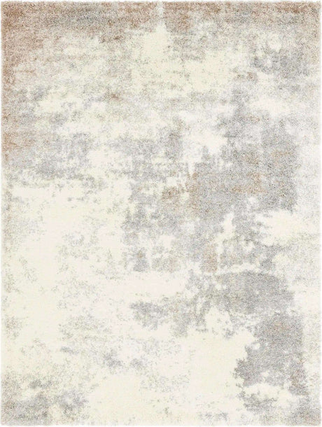 Khaki 9' x 12' Soft Touch Shag Rectangle Area Rug Thick Soft Touch Fluffy & Plush Shaggy Pile