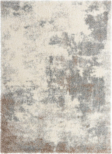 Khaki 7' 10 x 11' Soft Touch Shag Rectangle Area Rug Thick Soft Touch Fluffy & Plush Shaggy Pile