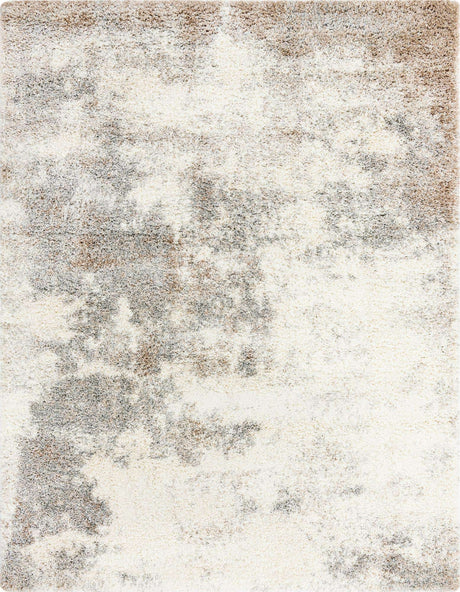 Khaki 7' 10 x 10' Soft Touch Shag Rectangle Area Rug Thick Soft Touch Fluffy & Plush Shaggy Pile