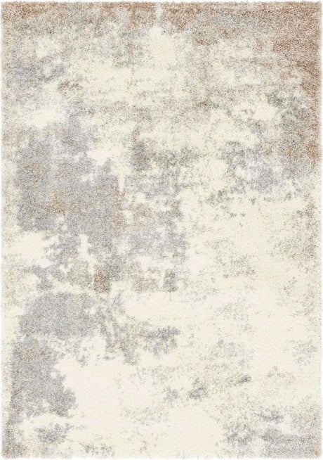 Khaki 7' 1 x 10' Soft Touch Shag Rectangle Area Rug Thick Soft Touch Fluffy & Plush Shaggy Pile