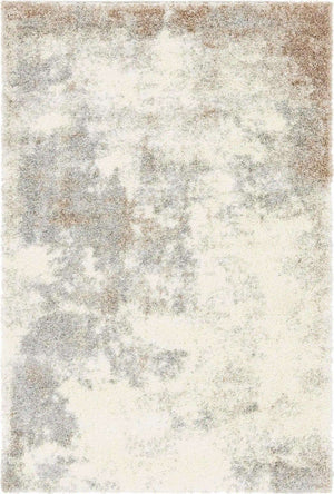 Khaki 6' 1 x 9' Soft Touch Shag Rectangle Area Rug Thick Soft Touch Fluffy & Plush Shaggy Pile