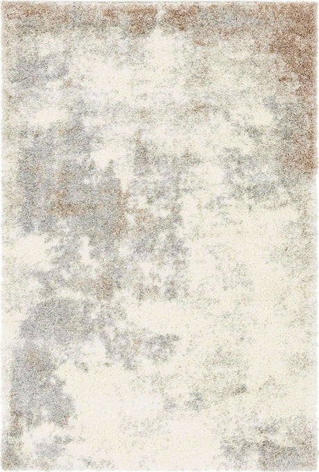 Khaki 6' 1 x 9' Soft Touch Shag Rectangle Area Rug Thick Soft Touch Fluffy & Plush Shaggy Pile