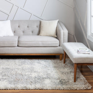 Khaki 9' x 12' Soft Touch Shag Rectangle Area Rug Thick Soft Touch Fluffy & Plush Shaggy Pile