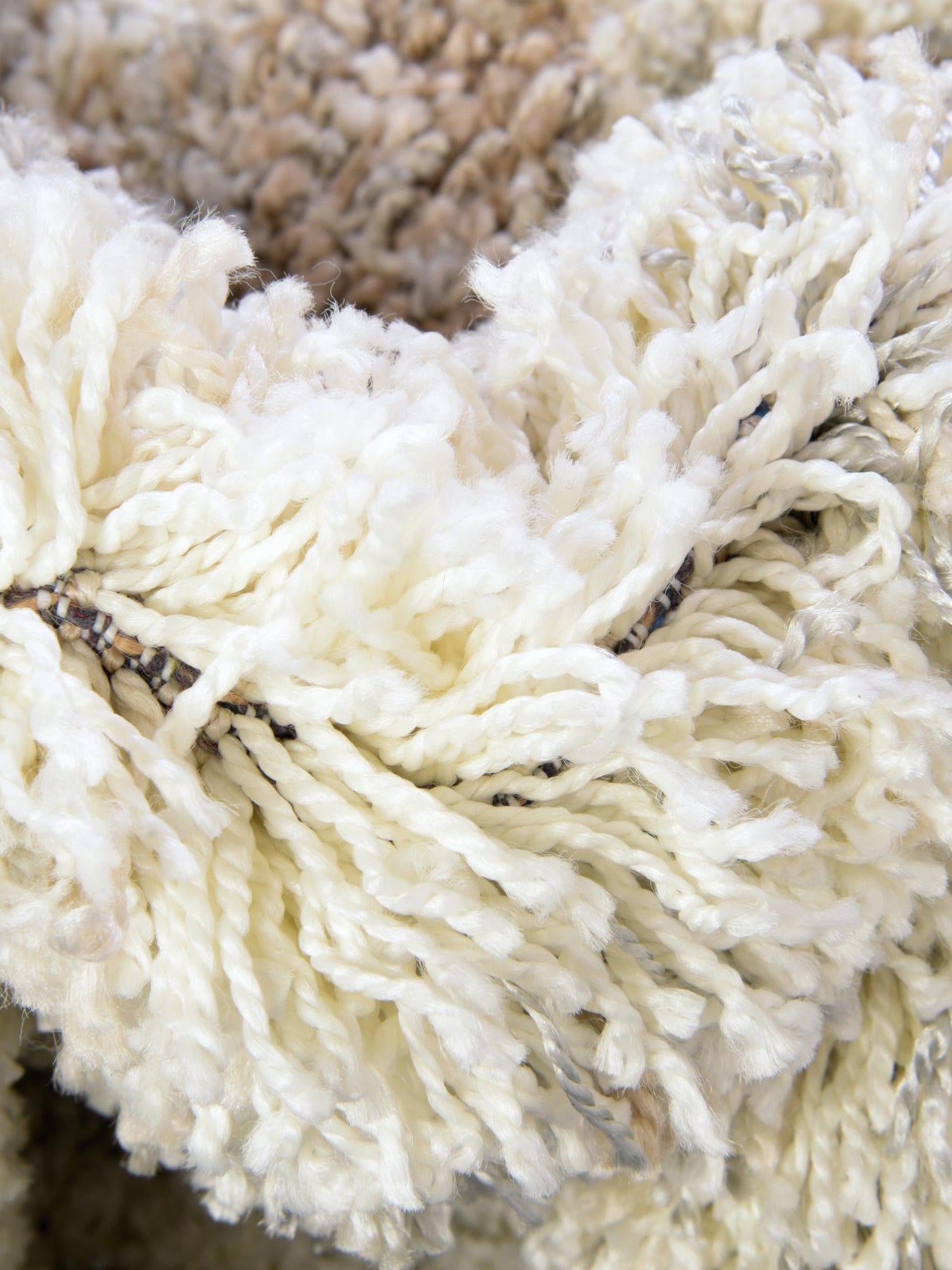 Khaki 6' 1 x 9' Soft Touch Shag Rectangle Area Rug Thick Soft Touch Fluffy & Plush Shaggy Pile 100% Polypropylene Unique Carpet for Modern Home Interiors for Sale at Rug Engine