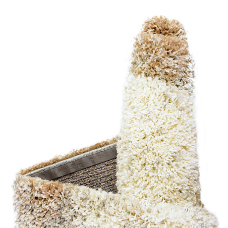 Khaki 5' 3 x 8' Soft Touch Shag Rectangle Area Rug Thick Soft Touch Fluffy & Plush Shaggy Pile 100% Polypropylene Unique Carpet for Modern Home Interiors for Sale at Rug Engine