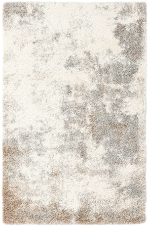 Khaki 5' 3 x 8' Soft Touch Shag Rectangle Area Rug Thick Soft Touch Fluffy & Plush Shaggy Pile