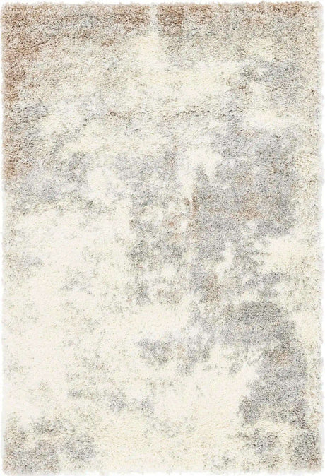Khaki 4' 1 x 6' 1 Soft Touch Shag Rectangle Area Rug Thick Soft Touch Fluffy & Plush Shaggy Pile