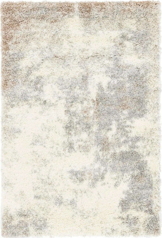 Khaki 4' 1 x 6' 1 Soft Touch Shag Rectangle Area Rug Thick Soft Touch Fluffy & Plush Shaggy Pile