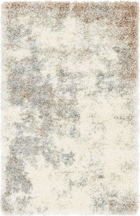 Khaki 3' 3 x 5' 3 Soft Touch Shag Rectangle Area Rug Thick Soft Touch Fluffy & Plush Shaggy Pile
