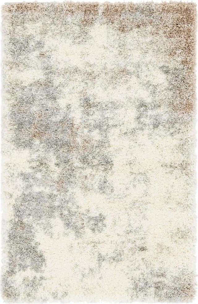 Khaki 3' 3 x 5' 3 Soft Touch Shag Rectangle Area Rug Thick Soft Touch Fluffy & Plush Shaggy Pile