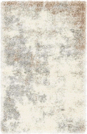 Khaki 2' x 3' 1 Soft Touch Shag Rectangle Area Rug Thick Soft Touch Fluffy & Plush Shaggy Pile