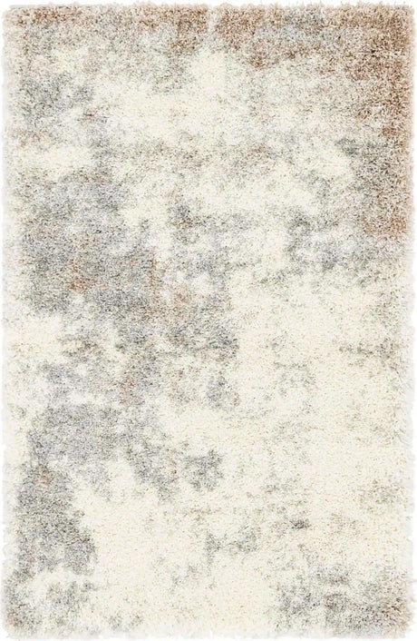 Khaki 2' x 3' 1 Soft Touch Shag Rectangle Area Rug Thick Soft Touch Fluffy & Plush Shaggy Pile